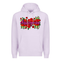 Lilac Chingona with roses Premium Hoodie - AdoDesignShop