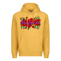 Mustard Chingona with roses Premium Hoodie - AdoDesignShop