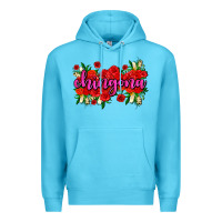 Ocean Blue Chingona with roses Premium Hoodie - AdoDesignShop