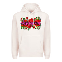 Pale Pink Chingona with roses Premium Hoodie - AdoDesignShop