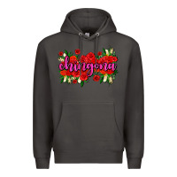 Smoke Chingona with roses Premium Hoodie - AdoDesignShop