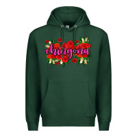 Sports Green Chingona with roses Premium Hoodie - AdoDesignShop