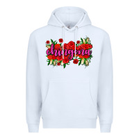 White Chingona with roses Premium Hoodie - AdoDesignShop