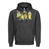 Daisy Coffee Cups Zipper Hoodie | Teevron