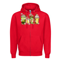 Red daisy coffee cups Zipper Hoodie - Zillion Design Studio
