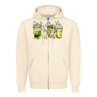 Sandshell daisy coffee cups Zipper Hoodie - Zillion Design Studio