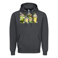 Smoke daisy coffee cups Zipper Hoodie - Zillion Design Studio