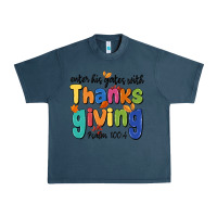 Midnight Navy enter his gates with thanksgiving psalm 100 4 Urban Heavy Tee - MaliasSmallBusiness