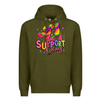 Army Green support drag pride Premium Hoodie - MaliasSmallBusiness