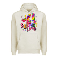 Oatmeal Heather support drag pride Premium Hoodie - MaliasSmallBusiness