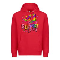 Red support drag pride Premium Hoodie - MaliasSmallBusiness