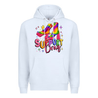 White support drag pride Premium Hoodie - MaliasSmallBusiness