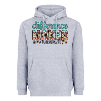 Heather Grey difference maker Heavyweight Hoodie - JahusDesignShop
