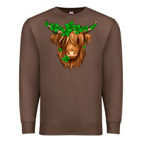 Chestnut St. Patrick’s Day Long Hair Shaggy Cow Premium Sweatshirt - Jasminsmagicworld