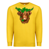 Lemon St. Patrick’s Day Long Hair Shaggy Cow Premium Sweatshirt - Jasminsmagicworld