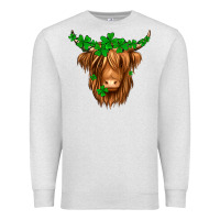 Oatmeal Heather St. Patrick’s Day Long Hair Shaggy Cow Premium Sweatshirt - Jasminsmagicworld