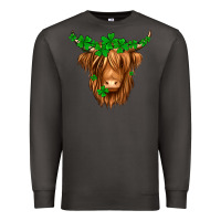 Smoke St. Patrick’s Day Long Hair Shaggy Cow Premium Sweatshirt - Jasminsmagicworld