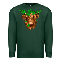 Sports Green St. Patrick’s Day Long Hair Shaggy Cow Premium Sweatshirt - Jasminsmagicworld