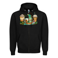 Black fishing coffee cups Zipper Hoodie - Zillion Design Studio