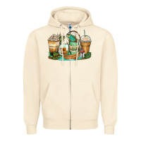 Sandshell fishing coffee cups Zipper Hoodie - Zillion Design Studio