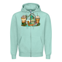 Seafoam fishing coffee cups Zipper Hoodie - Zillion Design Studio