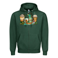 Sports Green fishing coffee cups Zipper Hoodie - Zillion Design Studio