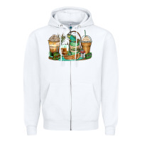 White fishing coffee cups Zipper Hoodie - Zillion Design Studio