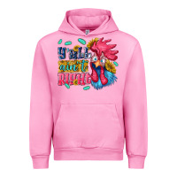 Fuchsia Pink yall aint right with chicken Urban Hoodie - NancyCooperArtShop