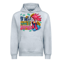 Heather Grey yall aint right with chicken Urban Hoodie - NancyCooperArtShop