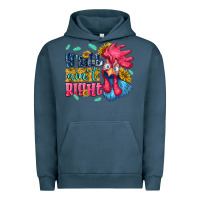 Pigment Midnight Navy yall aint right with chicken Urban Hoodie - NancyCooperArtShop