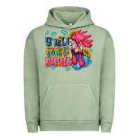 Pigment Oil Green yall aint right with chicken Urban Hoodie - NancyCooperArtShop