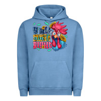 Pigment Pebble Blue yall aint right with chicken Urban Hoodie - NancyCooperArtShop