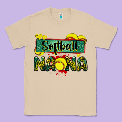 Softball Nana With Leopard Classic Tee Designed By Zillion Design Studio