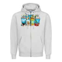 Dove Grey hanukkah coffee cups Zipper Hoodie - Zillion Design Studio