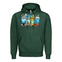 Sports Green hanukkah coffee cups Zipper Hoodie - Zillion Design Studio