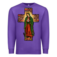 Purple our lady of Guadalupe cross Premium Sweatshirt - JahusDesignShop