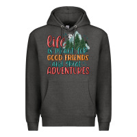 Charcoal Heather life is meant for good friends and great adventure Premium Hoodie - MaliasSmallBusiness