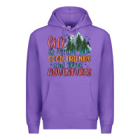 Purple life is meant for good friends and great adventure Premium Hoodie - MaliasSmallBusiness