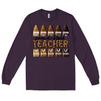 Plum proud black teacher Long Sleeve Tee - texasbilliewilder