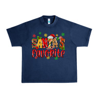Navy santa's favorite Urban Heavy Tee - MaliasSmallBusiness