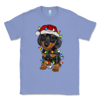 Colony Blue dachshund puppy christmas lights Classic Tee - RanaPortraitStore