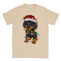 Mushroom dachshund puppy christmas lights Classic Tee - RanaPortraitStore