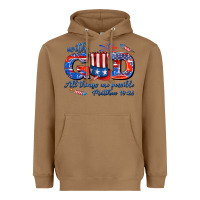 Toasted Coconut with god all things are possible usa Heavyweight Hoodie - AdoDesignShop