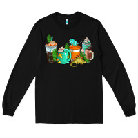 Black dinosaur coffee cups Long Sleeve Tee - AdoDesignShop