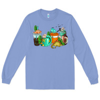 Colony Blue dinosaur coffee cups Long Sleeve Tee - AdoDesignShop
