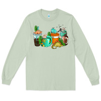 Matcha dinosaur coffee cups Long Sleeve Tee - AdoDesignShop