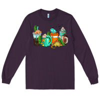 Plum dinosaur coffee cups Long Sleeve Tee - AdoDesignShop