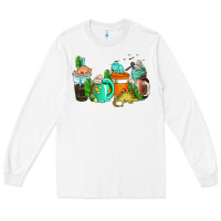 White dinosaur coffee cups Long Sleeve Tee - AdoDesignShop