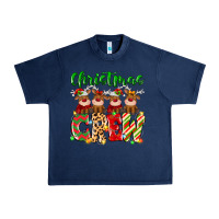 Navy christmas crew  deer Urban Heavy Tee - MaliasSmallBusiness
