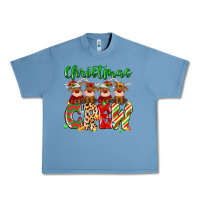 Pebble Blue christmas crew  deer Urban Heavy Tee - MaliasSmallBusiness